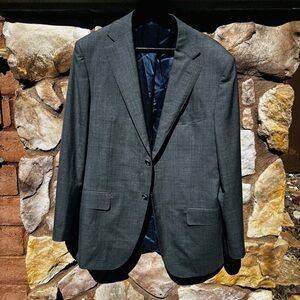 Suitsupply Gray Napoli Blazer Gray Wool Super 120s Men's Size 50 IT